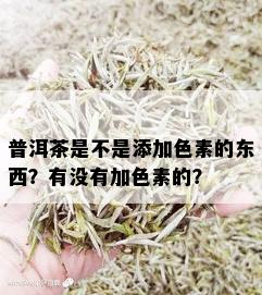 普洱茶是不是添加色素的东西？有没有加色素的？