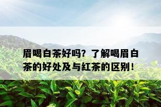 眉喝白茶好吗？了解喝眉白茶的好处及与红茶的区别！