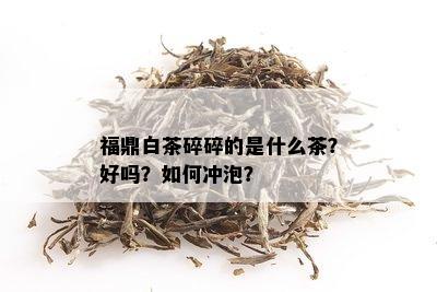 福鼎白茶碎碎的是什么茶？好吗？如何冲泡？