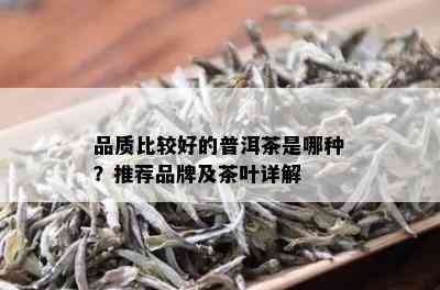 品质比较好的普洱茶是哪种？推荐品牌及茶叶详解