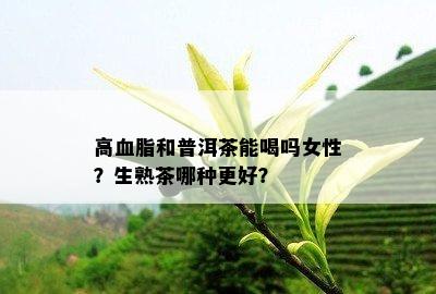 高血脂和普洱茶能喝吗女性？生熟茶哪种更好？