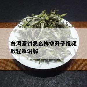 普洱茶饼怎么样撬开子视频教程及讲解