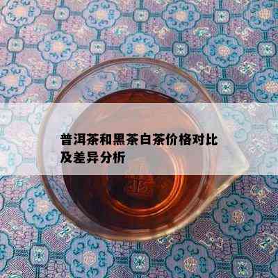 普洱茶和黑茶白茶价格对比及差异分析