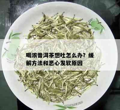 喝浓普洱茶想吐怎么办？缓解方法和恶心发软原因