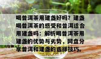 喝普洱茶用建盏好吗？建盏喝普洱茶的感受和普洱适合用建盏吗：解析喝普洱茶用建盏的优势与劣势，网盘分享普洱和建盏的选择技巧。