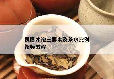 贡眉冲泡三要素及茶水比例视频教程