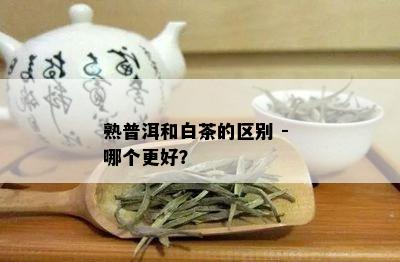 熟普洱和白茶的区别 - 哪个更好？