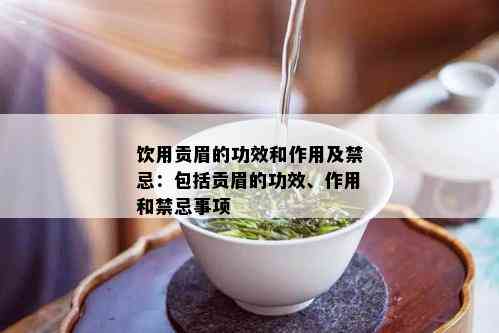 饮用贡眉的功效和作用及禁忌：包括贡眉的功效、作用和禁忌事项