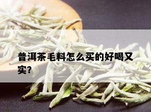 普洱茶毛料怎么买的好喝又实？