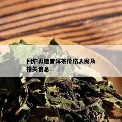 回炉再造普洱茶价格表图及相关信息