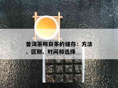 普洱茶和白茶的储存：方法、区别、时间和选择