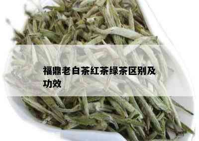 福鼎老白茶红茶绿茶区别及功效