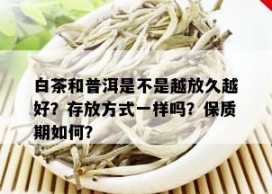 白茶和普洱是不是越放久越好？存放方式一样吗？保质期如何？