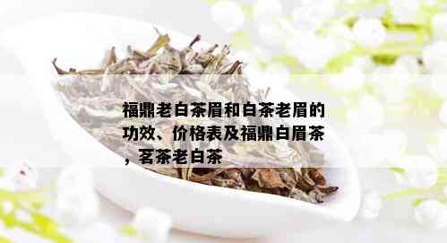 福鼎老白茶眉和白茶老眉的功效、价格表及福鼎白眉茶，茗茶老白茶