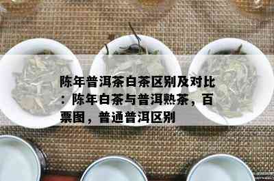 陈年普洱茶白茶区别及对比：陈年白茶与普洱熟茶，百票图，普通普洱区别