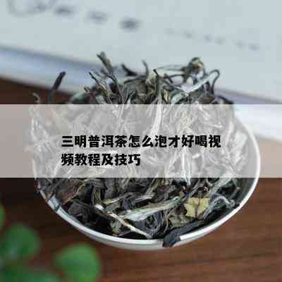 三明普洱茶怎么泡才好喝视频教程及技巧