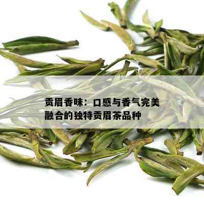 贡眉香味：口感与香气完美融合的独特贡眉茶品种