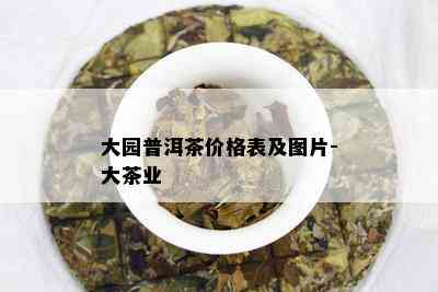 大园普洱茶价格表及图片-大茶业