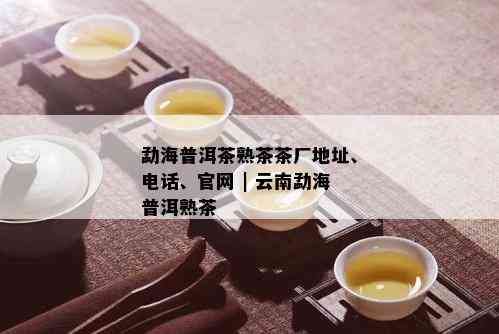 勐海普洱茶熟茶茶厂地址、电话、官网 | 云南勐海普洱熟茶