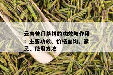 云南普洱茶饼的功效与作用：主要功效、价格查询、禁忌、使用方法