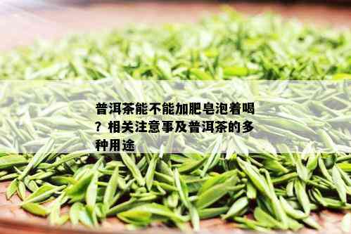 普洱茶能不能加肥皂泡着喝？相关注意事及普洱茶的多种用途