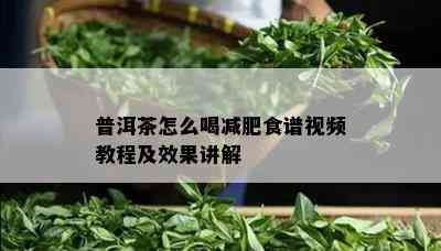 普洱茶怎么喝减肥食谱视频教程及效果讲解