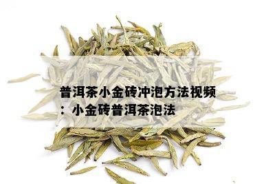 普洱茶小金砖冲泡方法视频：小金砖普洱茶泡法