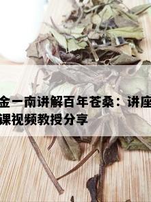 金一南讲解百年苍桑：讲座课视频教授分享