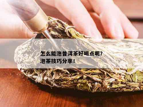 怎么能泡普洱茶好喝点呢？泡茶技巧分享！