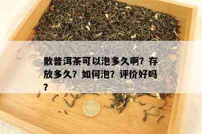 散普洱茶可以泡多久啊？存放多久？如何泡？评价好吗？