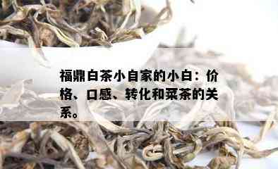 福鼎白茶小自家的小白：价格、口感、转化和菜茶的关系。