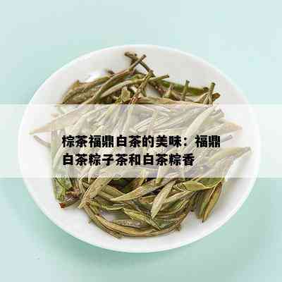 棕茶福鼎白茶的美味：福鼎白茶粽子茶和白茶粽香