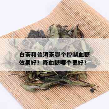 白茶和普洱茶哪个控制血糖效果好？降血糖哪个更好？