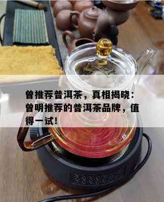 曾推荐普洱茶，真相揭晓：曾明推荐的普洱茶品牌，值得一试！