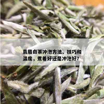 贡眉白茶冲泡方法、技巧和温度，煮着好还是冲泡好？