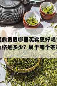 福鼎贡眉哪里买实惠好喝？价格是多少？属于哪个茶系？