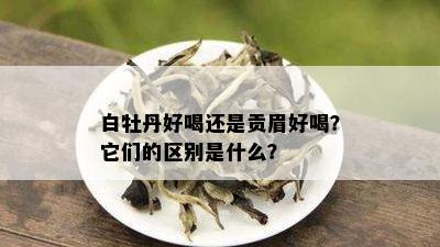 白牡丹好喝还是贡眉好喝？它们的区别是什么？