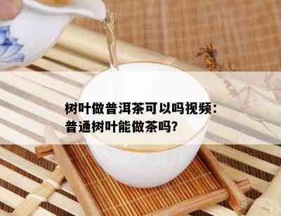 树叶做普洱茶可以吗视频：普通树叶能做茶吗？