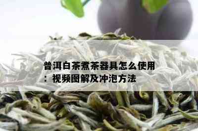 普洱白茶煮茶器具怎么使用：视频图解及冲泡方法