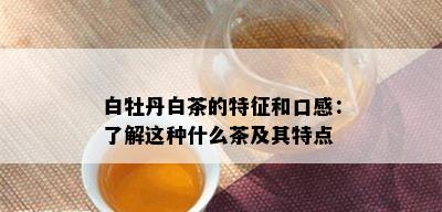 白牡丹白茶的特征和口感：了解这种什么茶及其特点