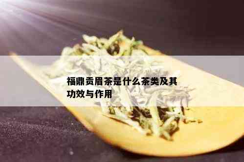 福鼎贡眉茶是什么茶类及其功效与作用