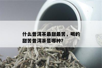 什么普洱茶最甜最苦，喝的甜苦普洱茶是哪种？