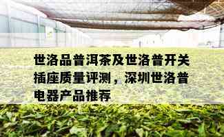 世洛品普洱茶及世洛普开关插座质量评测，深圳世洛普电器产品推荐