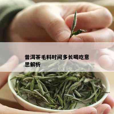 普洱茶毛料时间多长喝吃意思解析