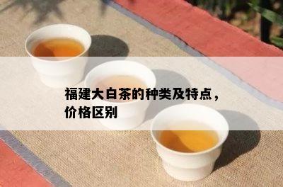 福建大白茶的种类及特点，价格区别