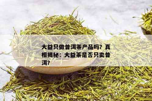 大益只做普洱茶产品吗？真相揭秘：大益茶是否只卖普洱？