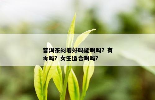 普洱茶闷着好吗能喝吗？有吗？女生适合喝吗？