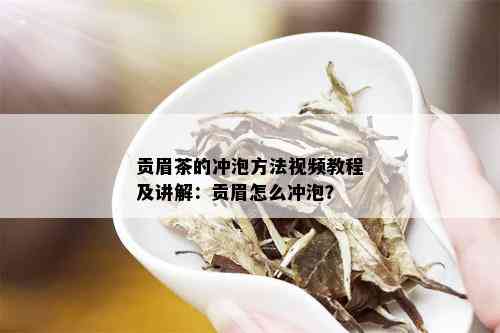 贡眉茶的冲泡方法视频教程及讲解：贡眉怎么冲泡？