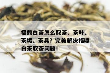 福鼎白茶怎么取茶、茶叶、茶垢、茶具？完美解决福鼎白茶取茶问题！