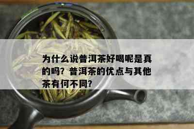 为什么说普洱茶好喝呢是真的吗？普洱茶的优点与其他茶有何不同？